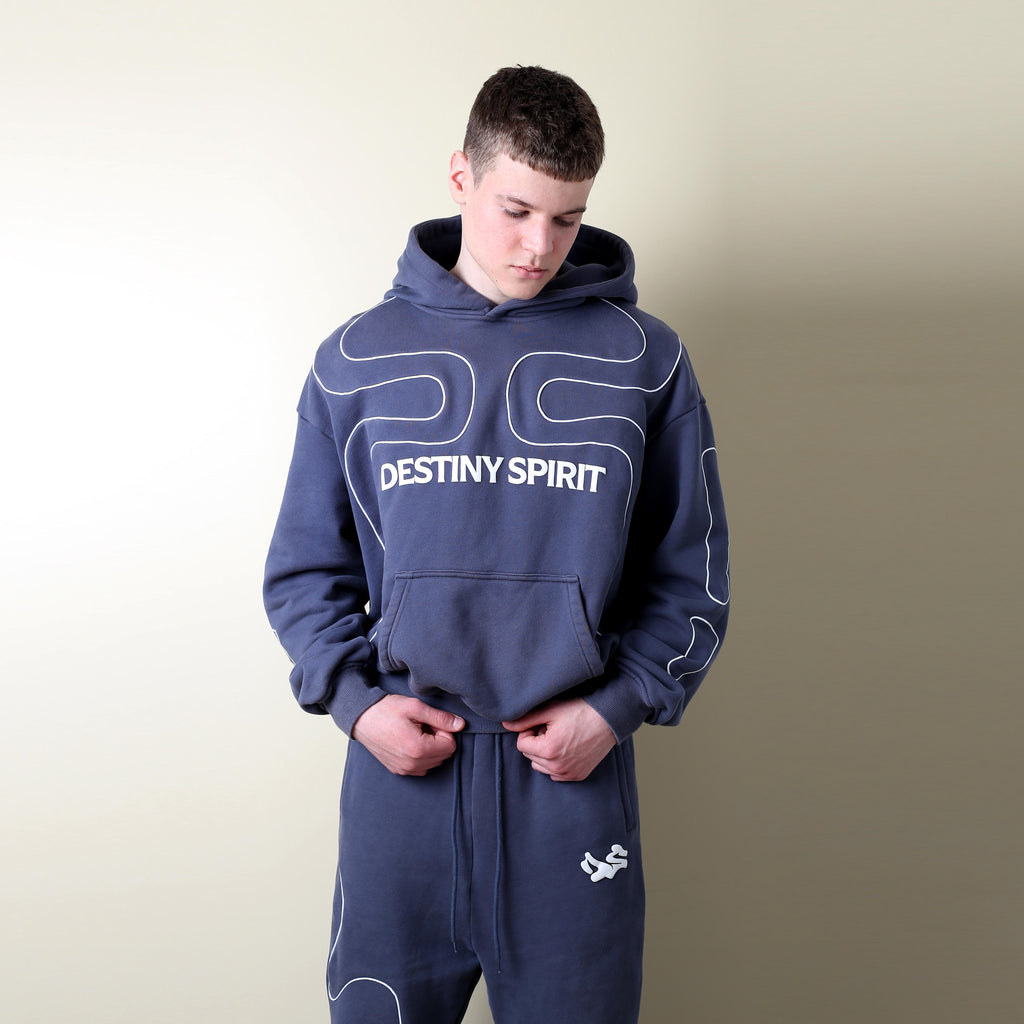 Dark Grey Hoodie Lines