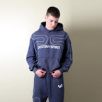 Dark Grey Hoodie Lines